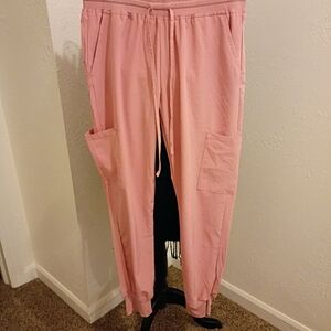 Stylish Pink Drawstring Joggers